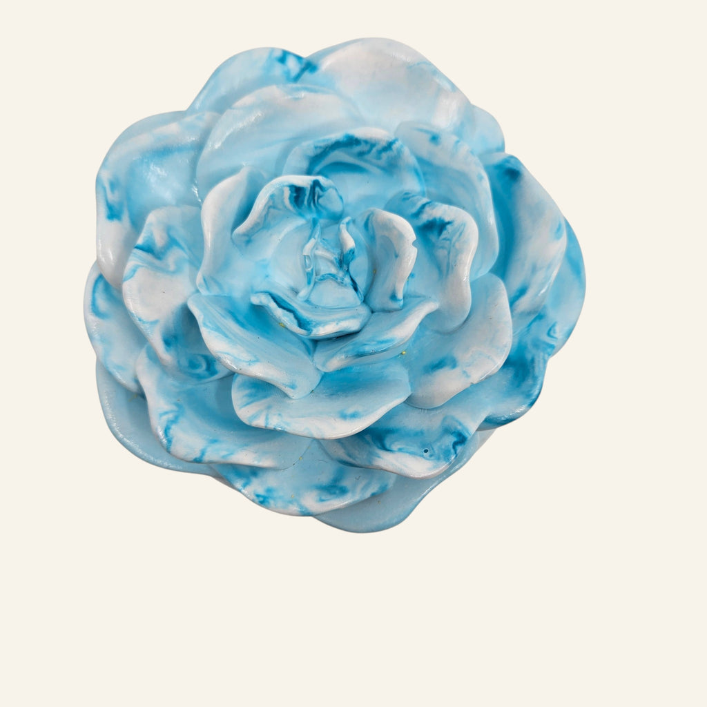 Sculpted Rose Candle Trinket Eco Resin Jar