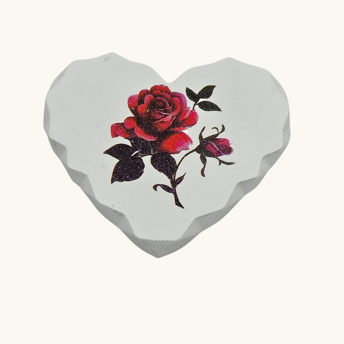 Heart Eco Resin Fridge Magnet Handmade Cottagecore Decor