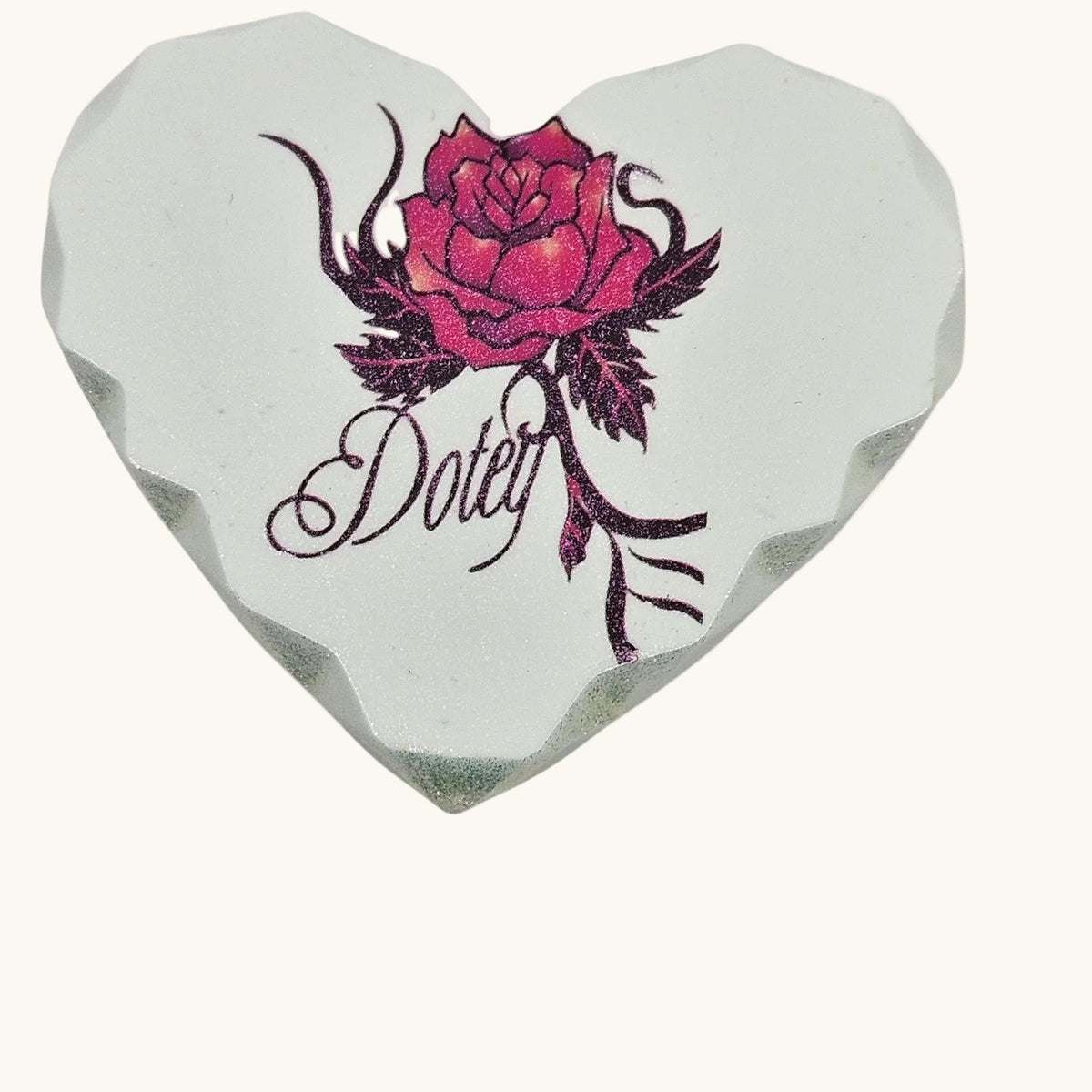 Heart Eco Resin Fridge Magnet Handmade Cottagecore Decor