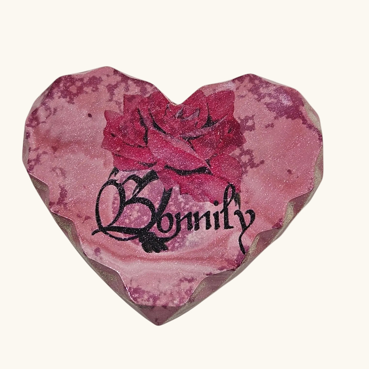 Heart Eco Resin Fridge Magnet Handmade Cottagecore Decor