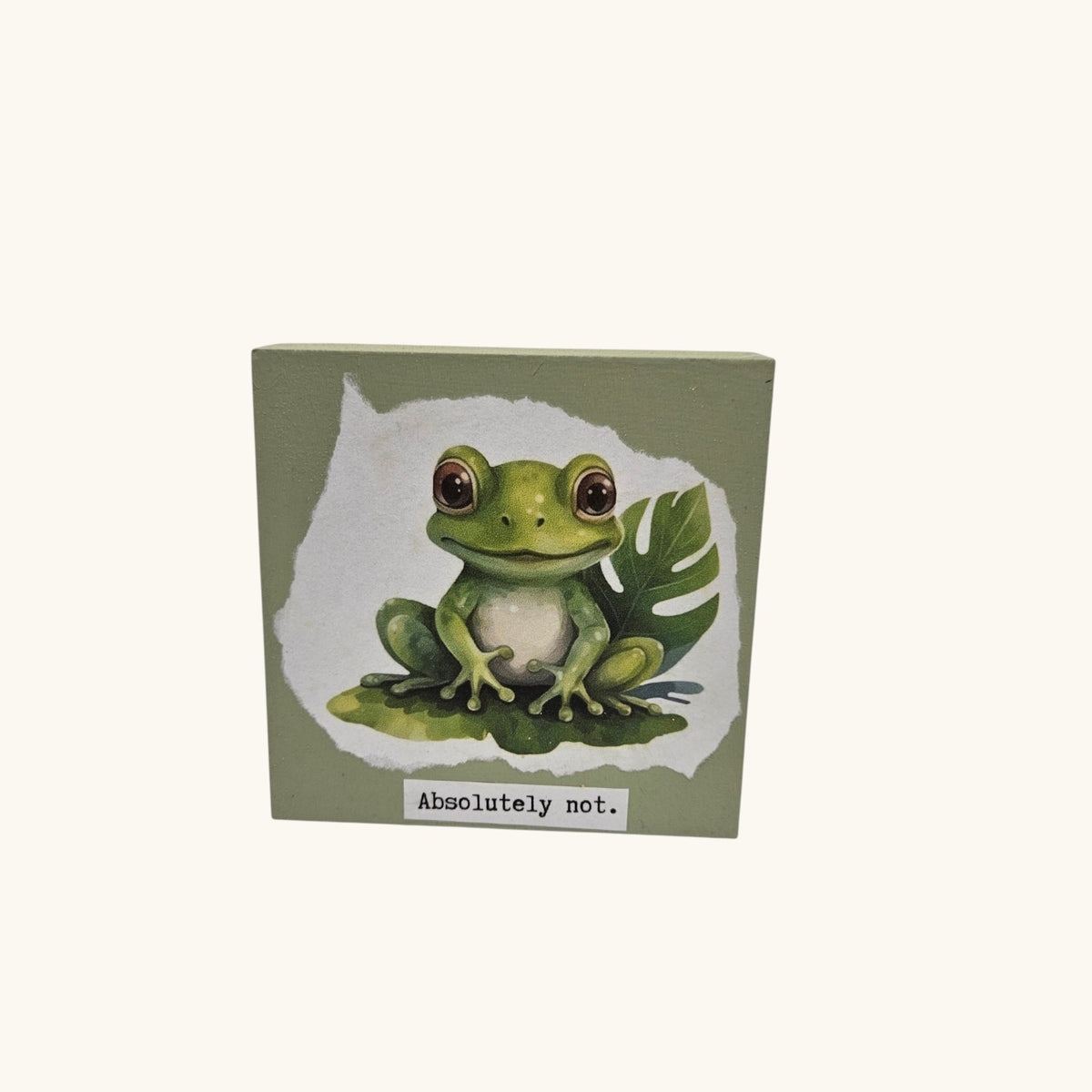 Frog Art Block Desk / Shelf Sitter