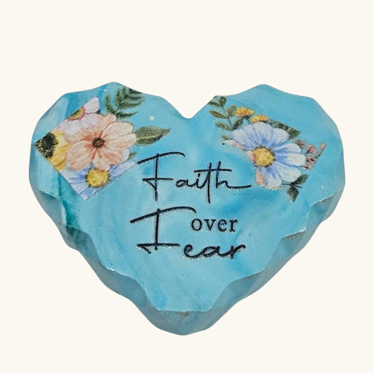 Heart Eco Resin Fridge Magnet Handmade Cottagecore Decor