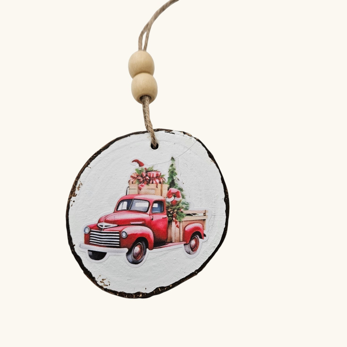 Handmade Wood Vintage Truck Christmas Ornaments Lot of 12
