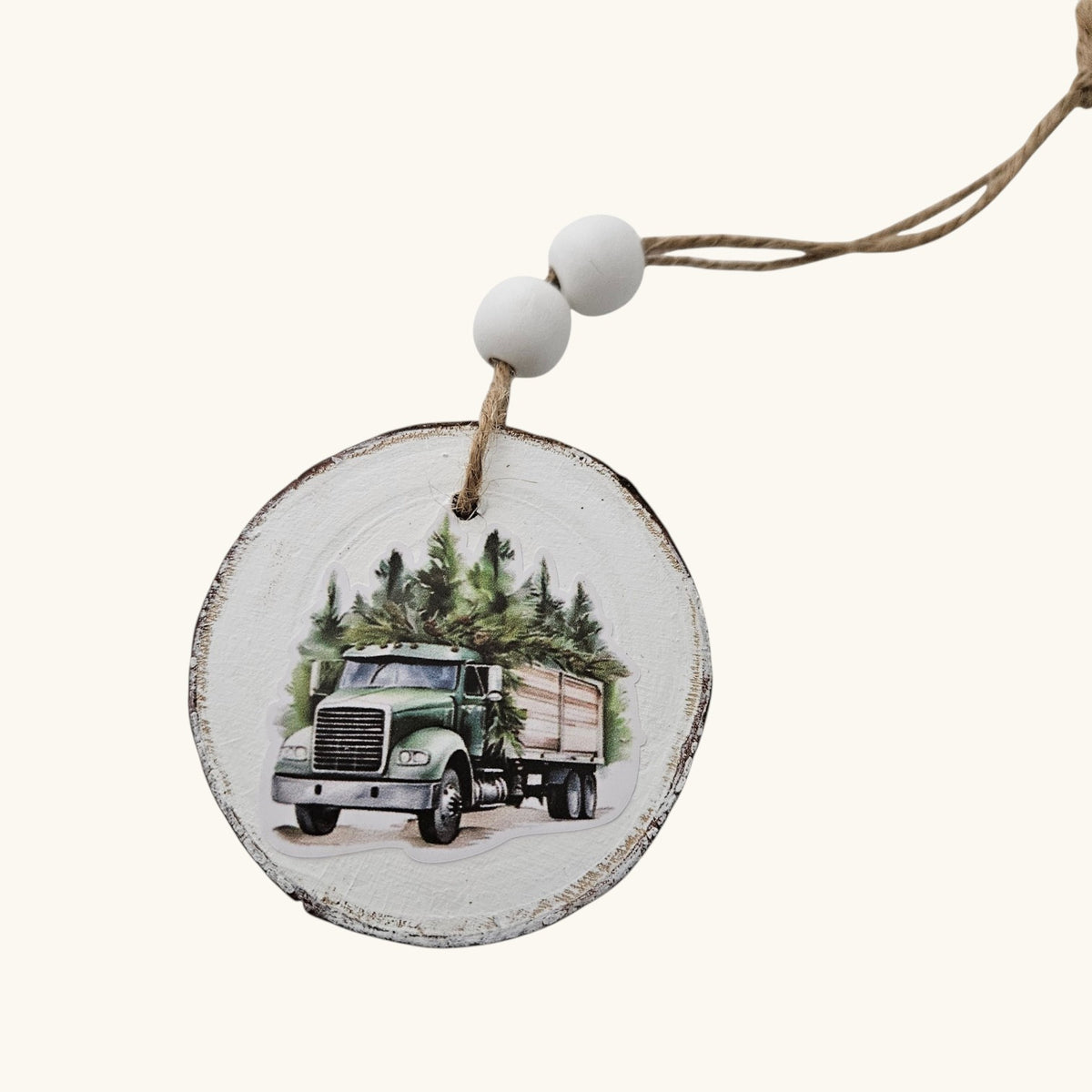 Handmade Wood Vintage Truck Christmas Ornaments Lot of 12