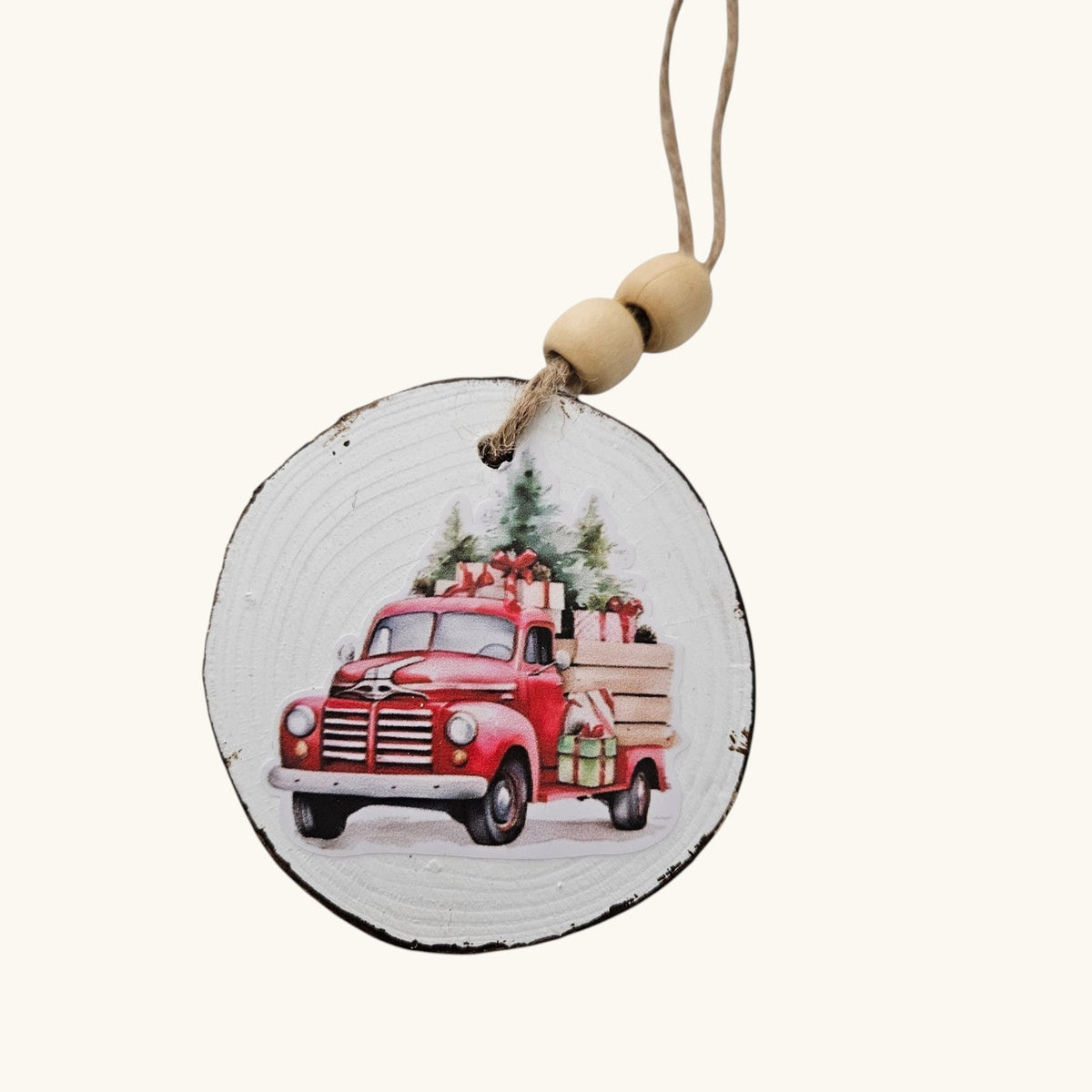 Handmade Wood Vintage Truck Christmas Ornaments Lot of 12