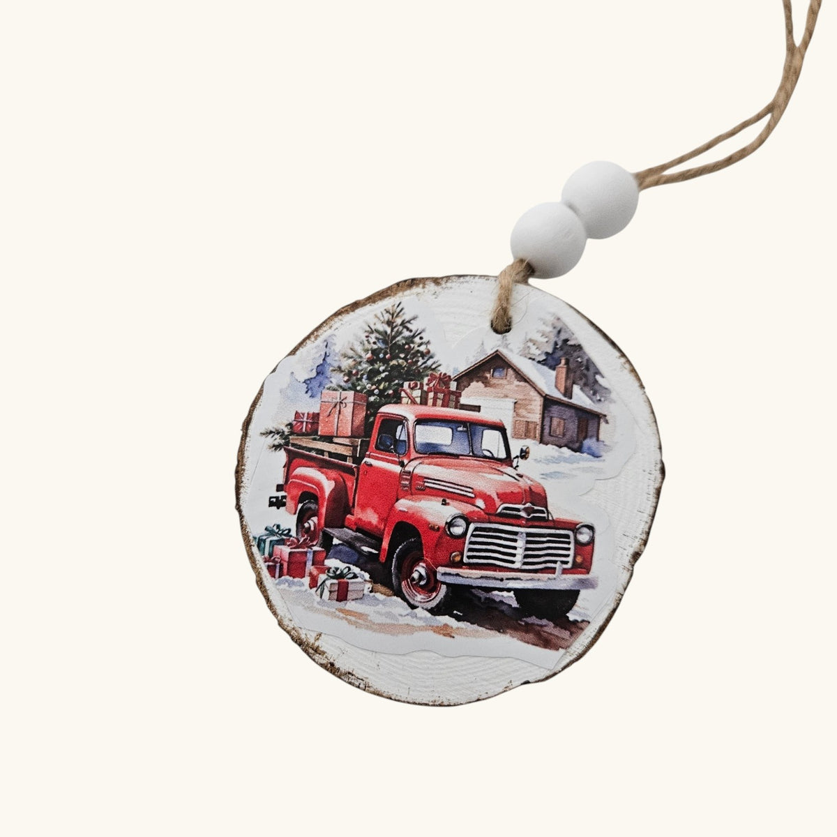 Handmade Wood Vintage Truck Christmas Ornaments Lot of 12
