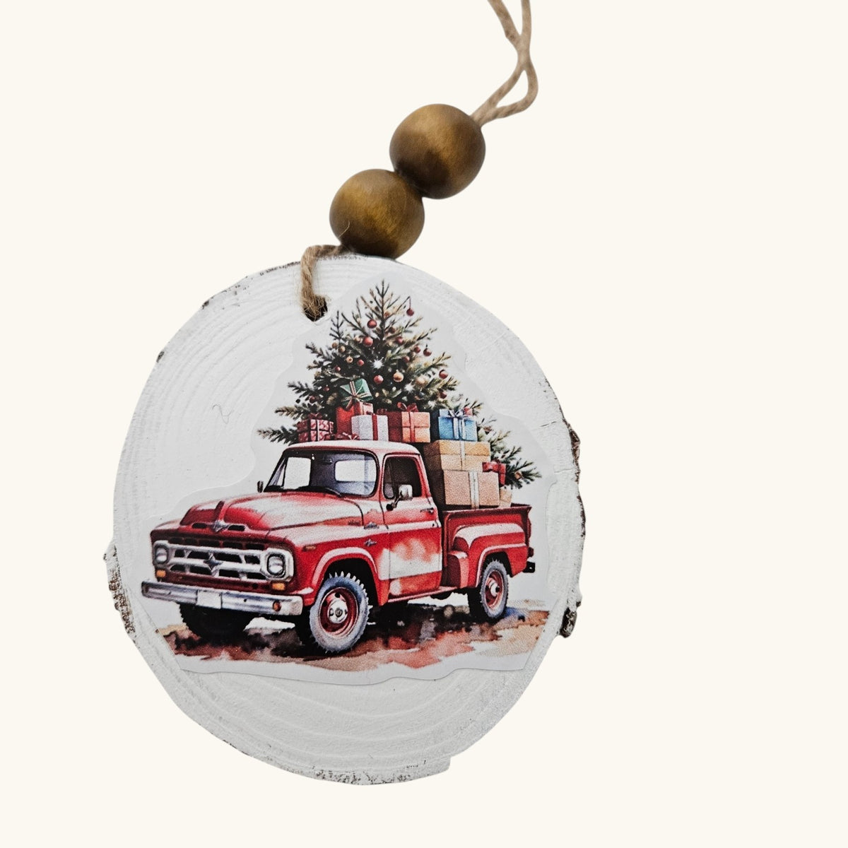 Handmade Wood Vintage Truck Christmas Ornaments Lot of 12
