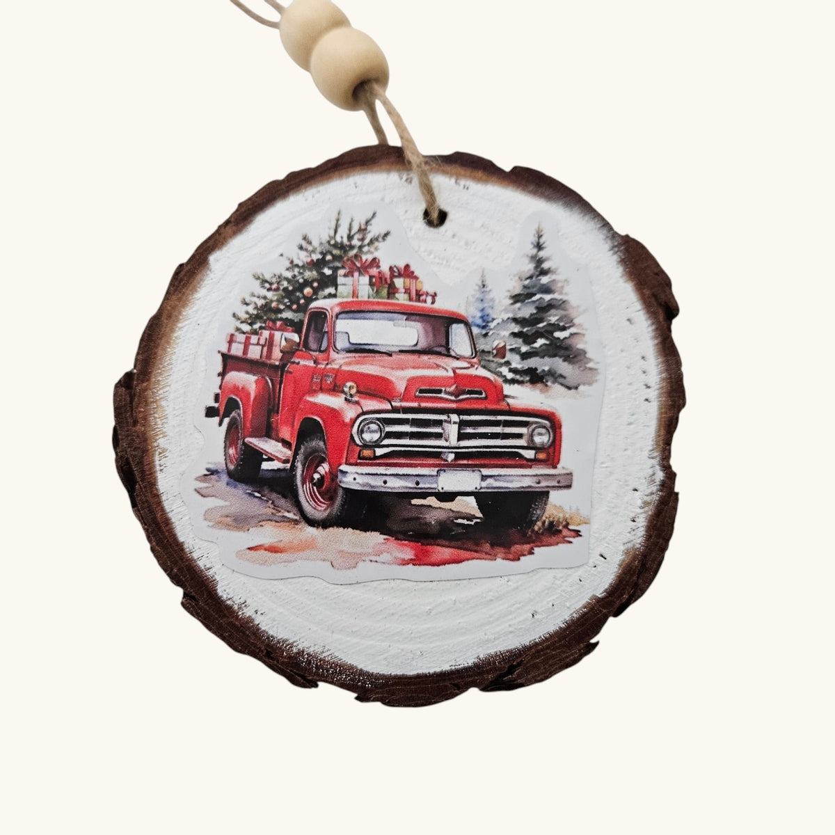 Handmade Wood Vintage Truck Christmas Ornaments Lot of 12
