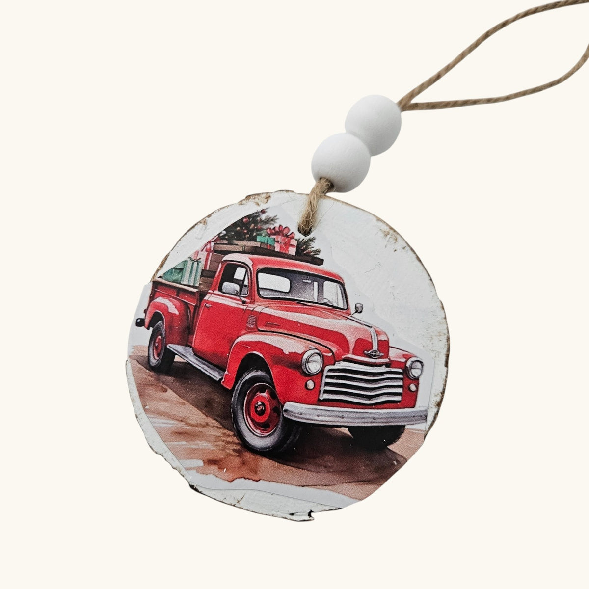 Handmade Wood Vintage Truck Christmas Ornaments Lot of 12