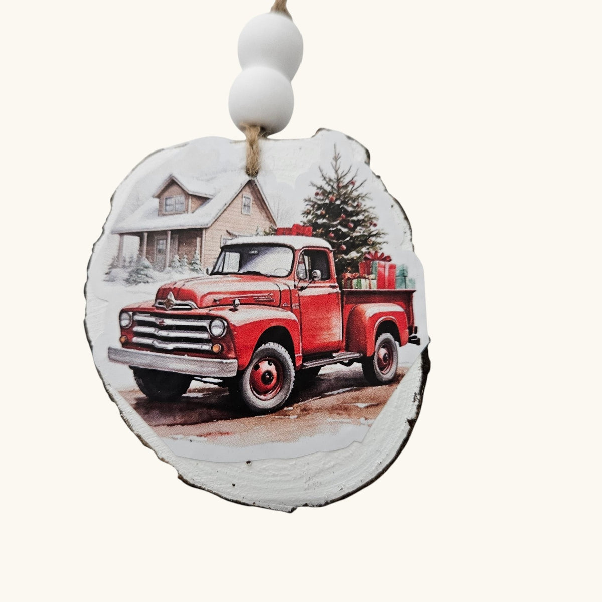 Handmade Wood Vintage Truck Christmas Ornaments Lot of 12