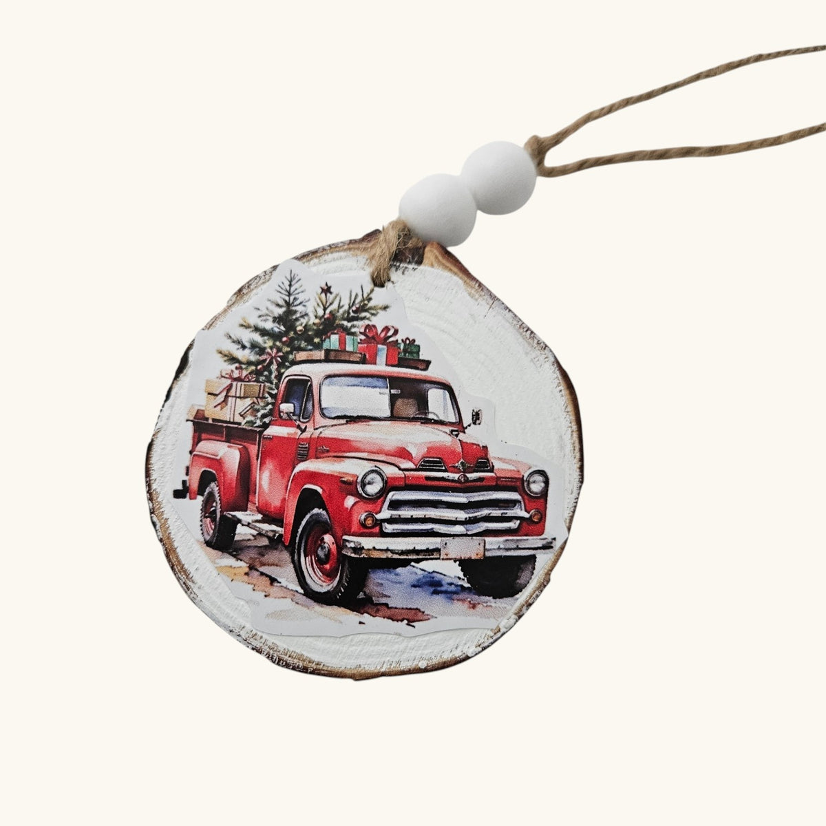 Handmade Wood Vintage Truck Christmas Ornaments Lot of 12