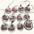 Handmade Wood Vintage Truck Christmas Ornaments Lot of 12