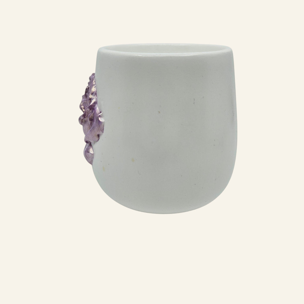 Sculpted Rose Embossed Ceramic Vase