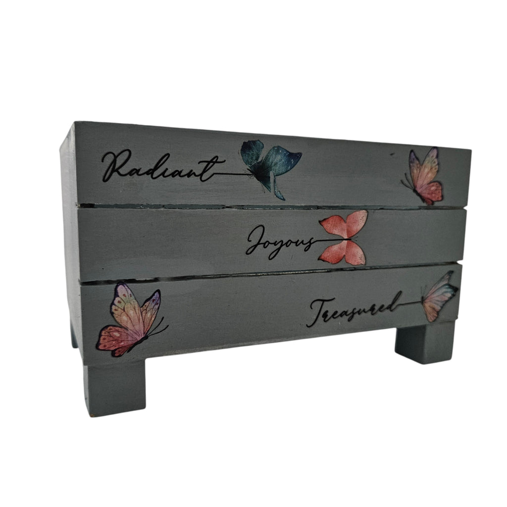 Hand-Painted “His Grace Is Enough” Wood Box