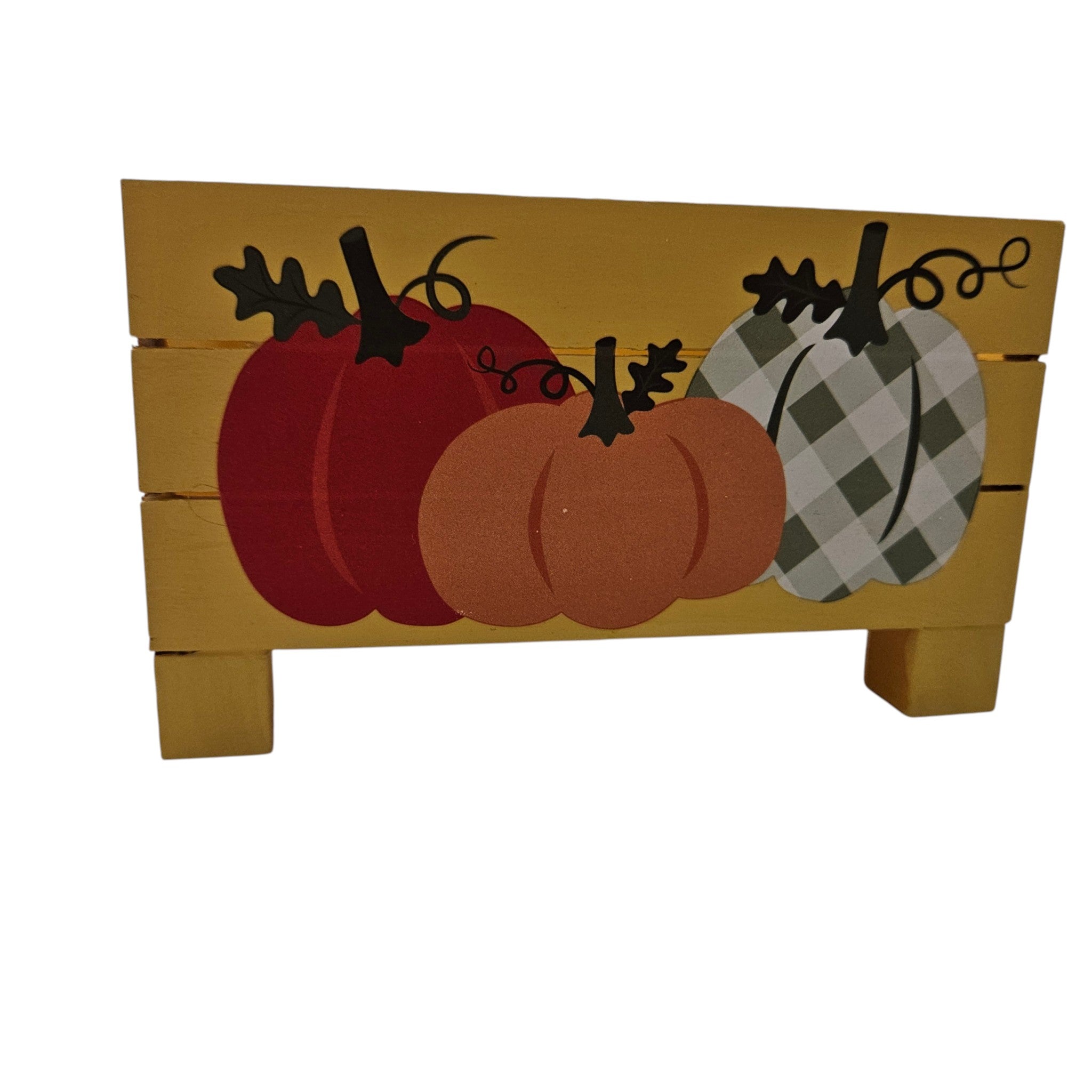 Hand-Painted Fall Floral Wooden Box