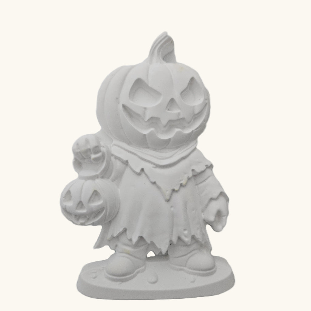 Paint Your Own Pumpkin Head Ceramic Figurine