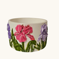 Hand Painted Floral Eco Resin Planter – Pink & Purple Flowers – Handmade Home Decor