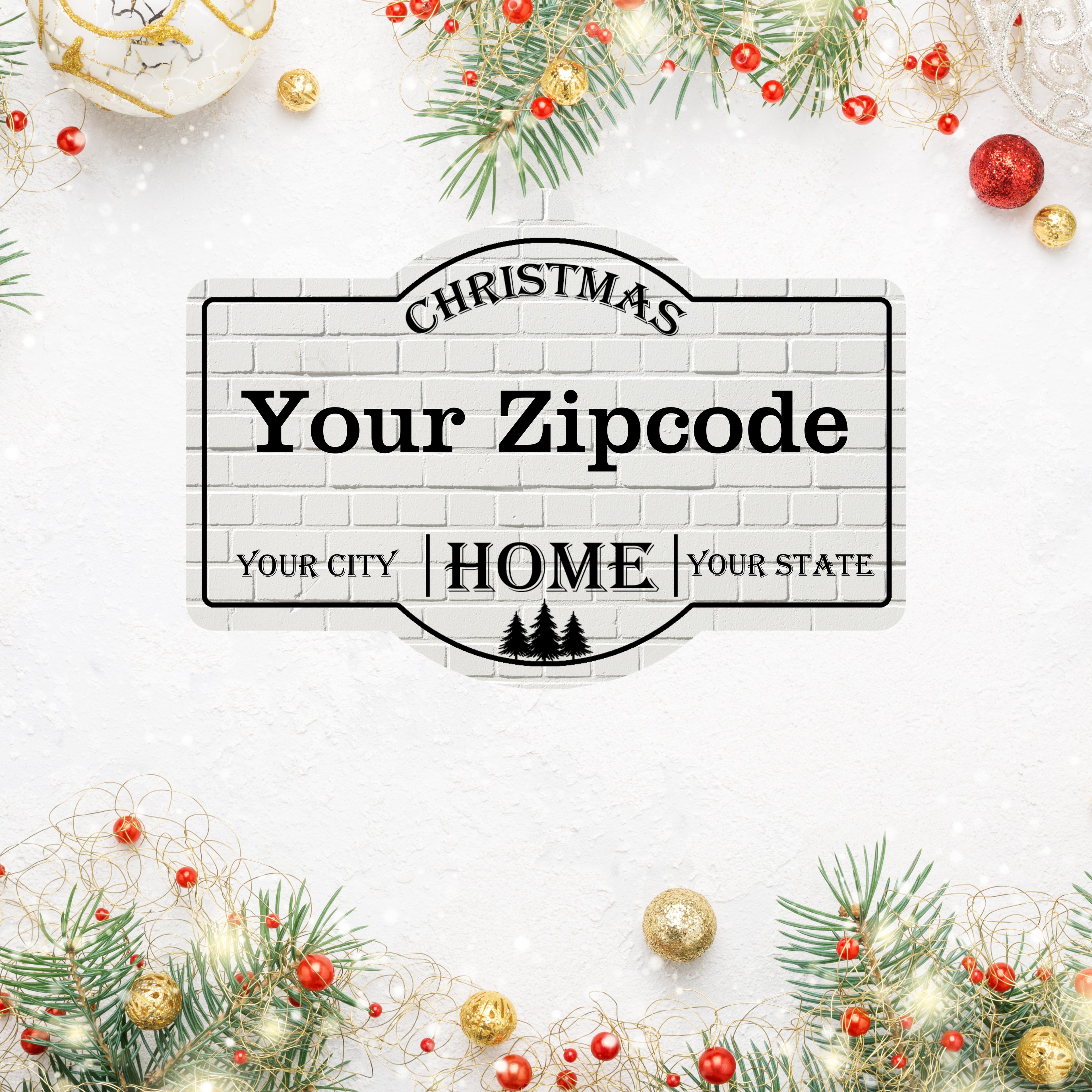 Zip Code Ornament | Realtor Gift for New Homeowner|Family 2026 Ornament