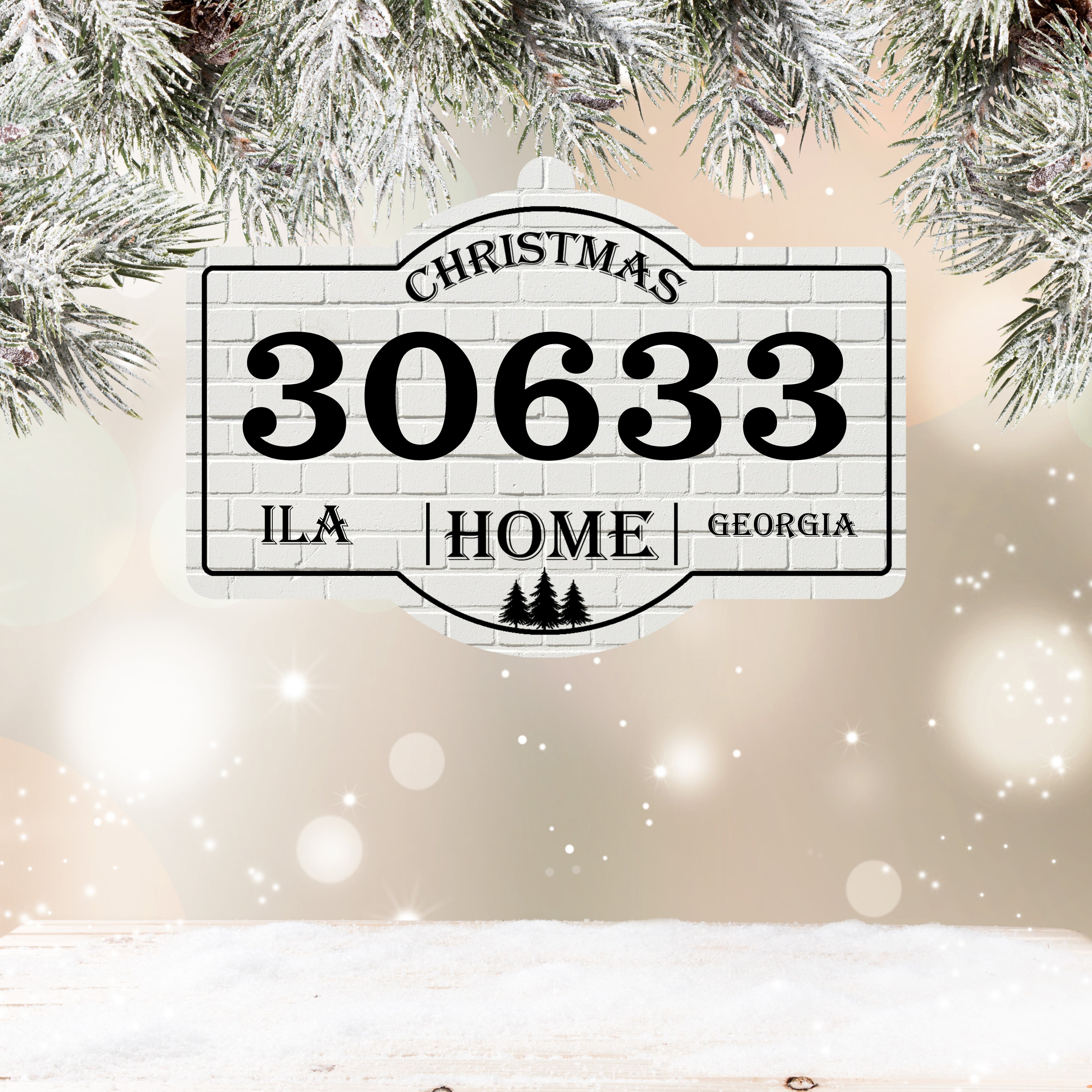 Zip Code Ornament | Realtor Gift for New Homeowner|Family 2026 Ornament