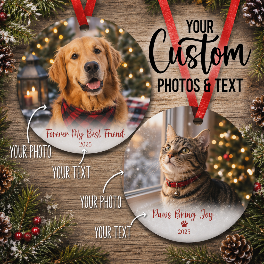Aluminum Sublimation Ornament – 3.5" Round, Double-Sided