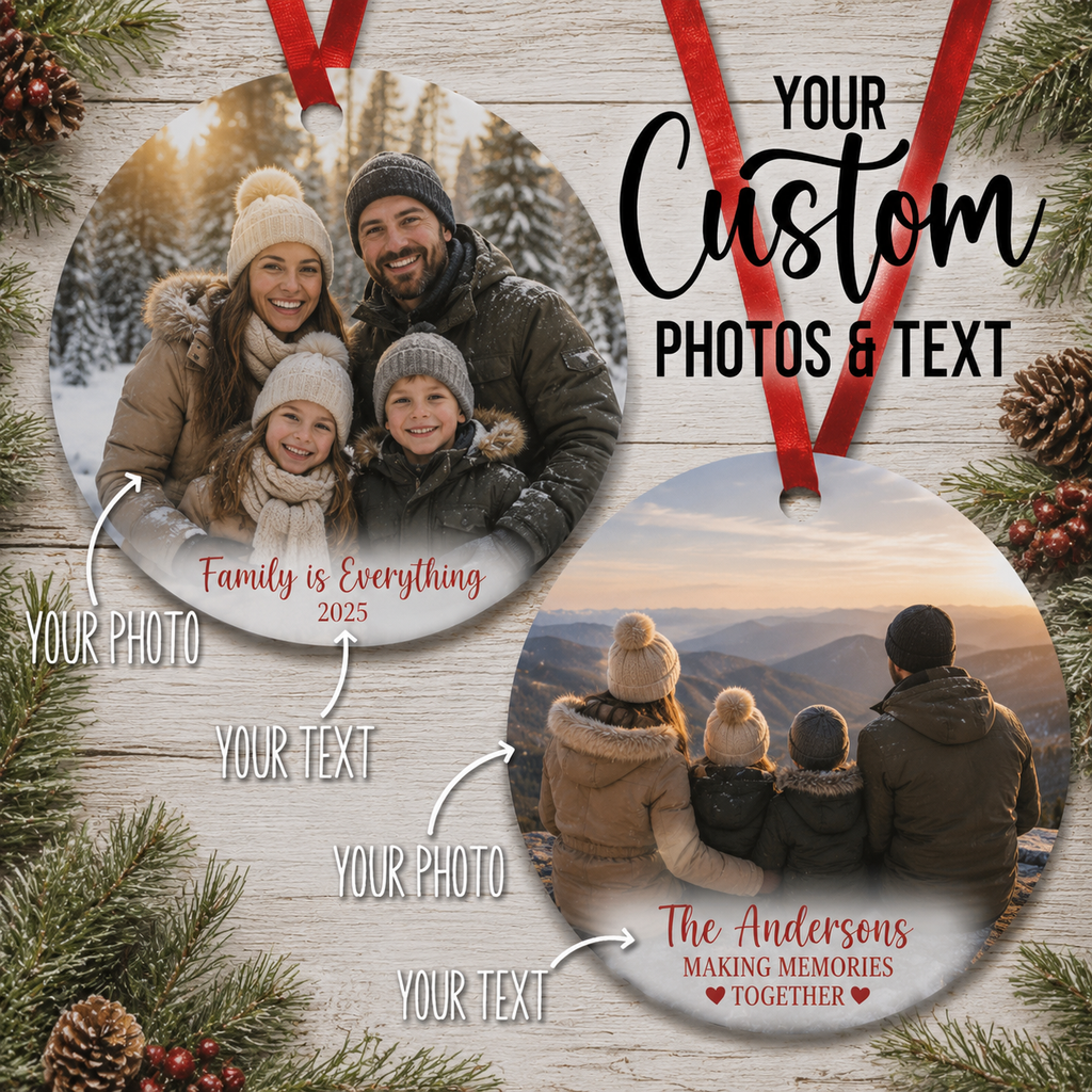 Aluminum Sublimation Ornament – 3.5" Round, Double-Sided