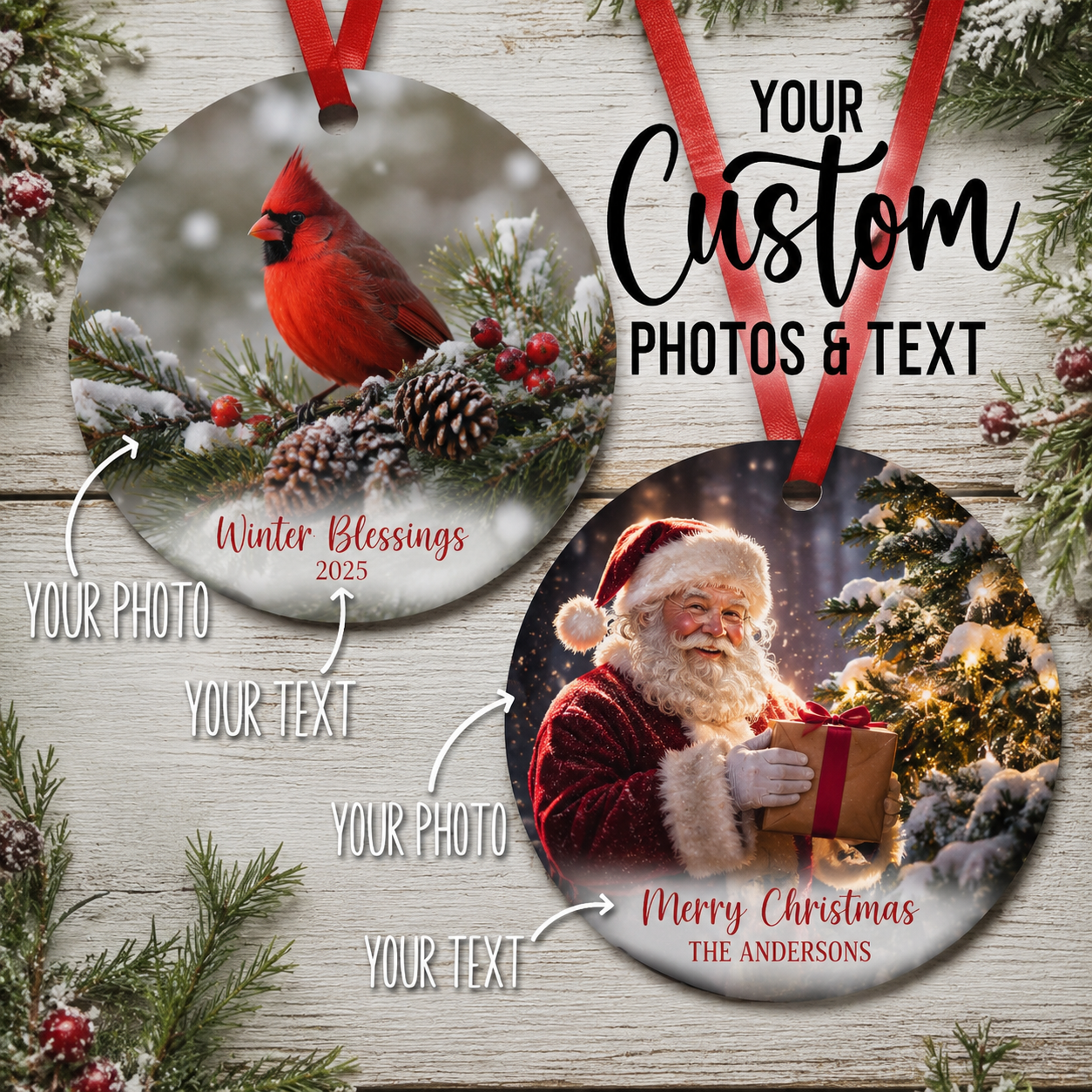 Aluminum Sublimation Ornament – 3.5" Round, Double-Sided