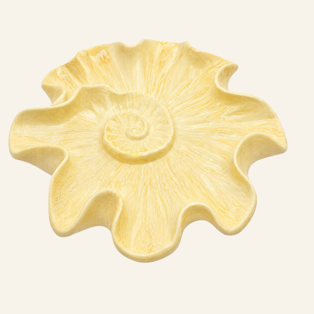 Blue Ceramic Shell Dish