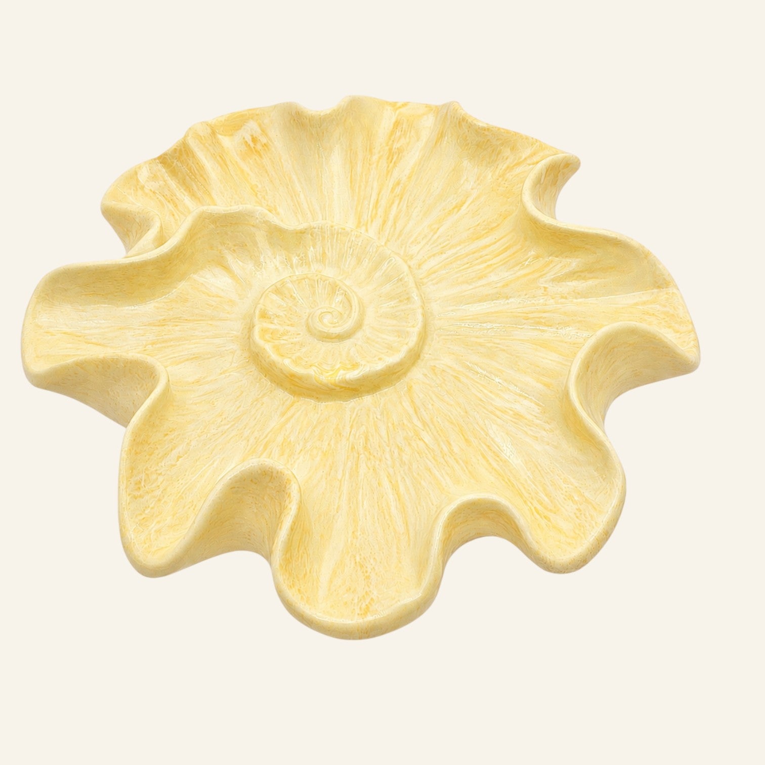 Blue Ceramic Shell Dish