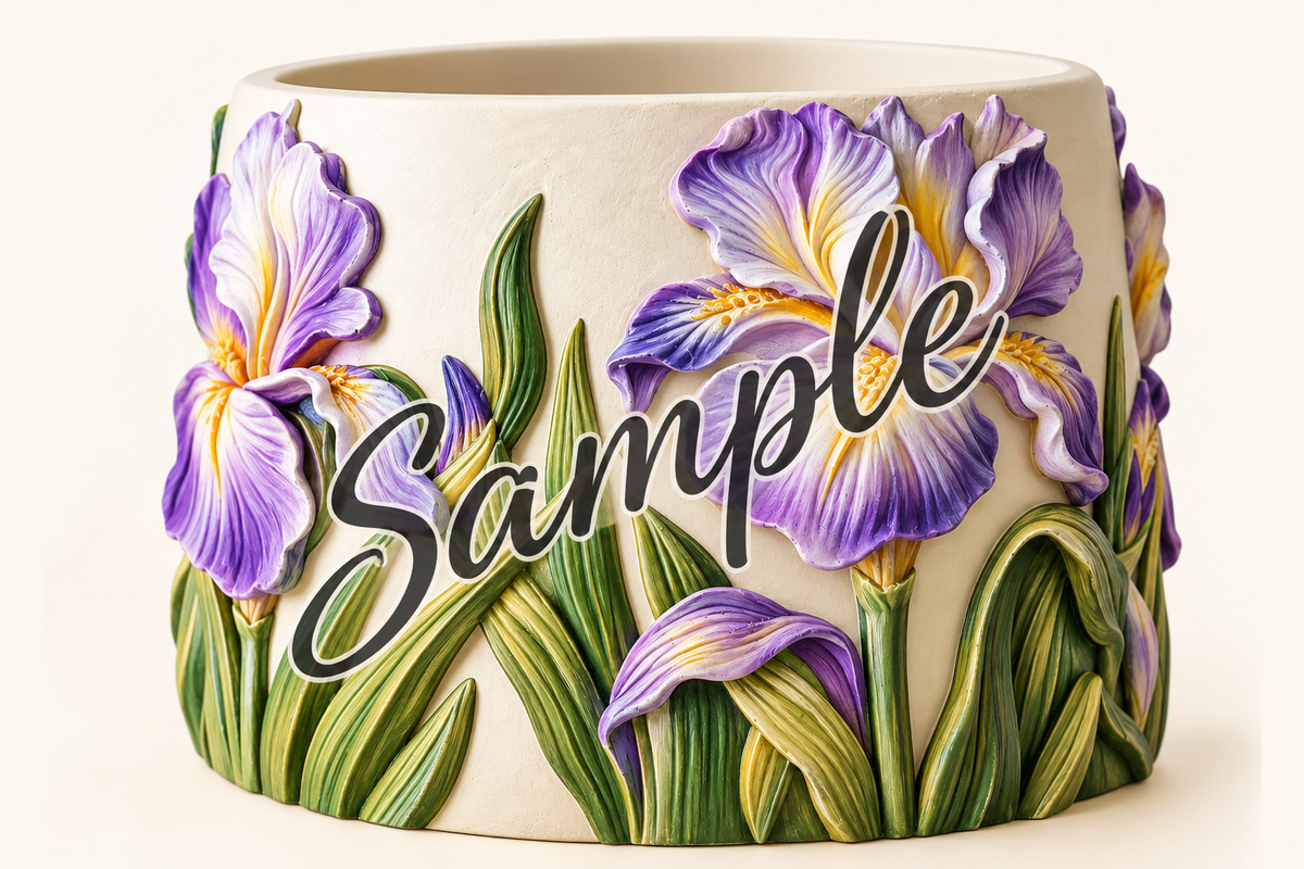 Paint Your Own Embossed Floral Ceramic Vase