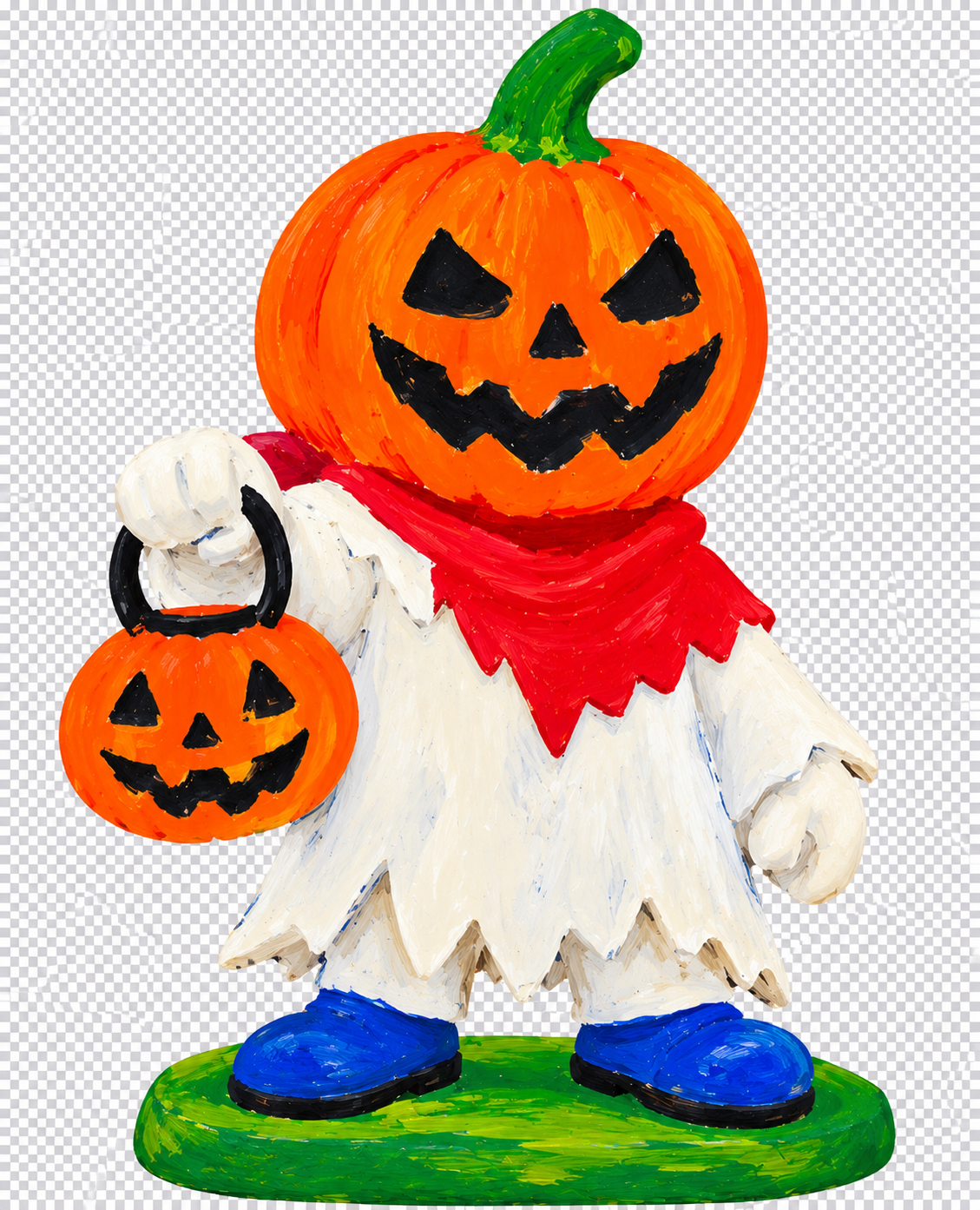 Paint Your Own Pumpkin Head Ceramic Figurine