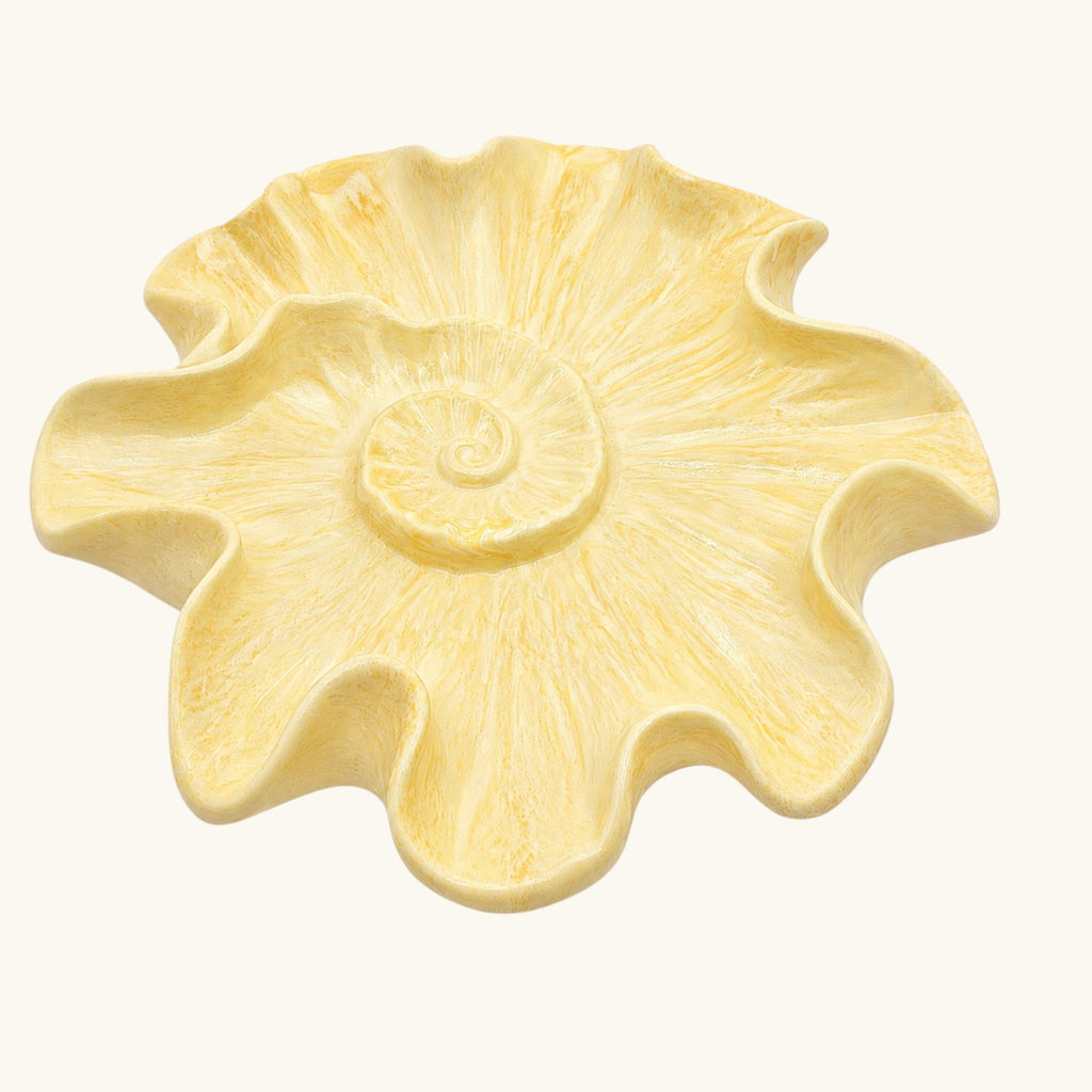 Blue Ceramic Shell Dish