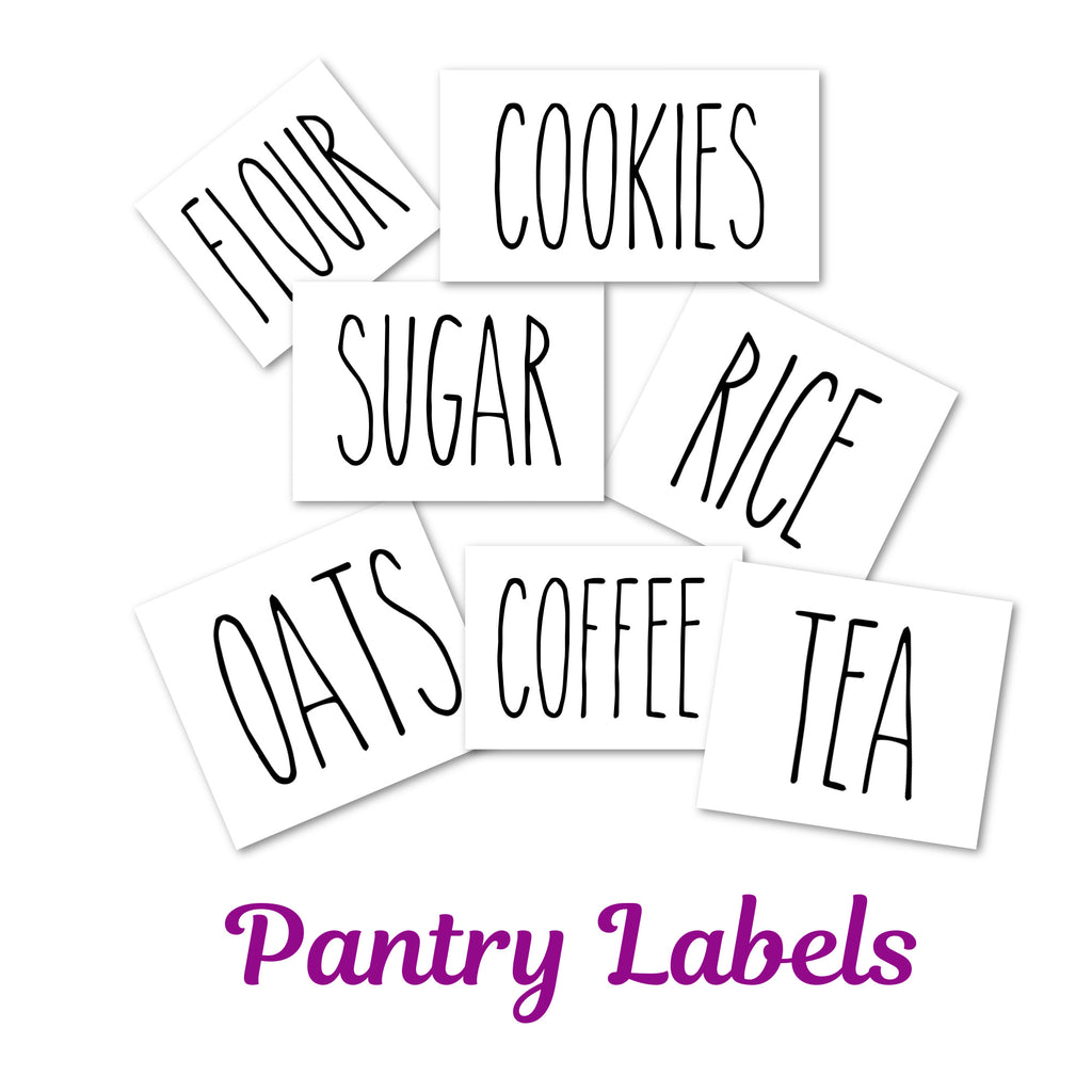 Canister Labels, Canister Decals, Farmhouse Style Labels, Pantry Organization