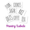 Canister Labels, Canister Decals, Farmhouse Style Labels, Pantry Organization