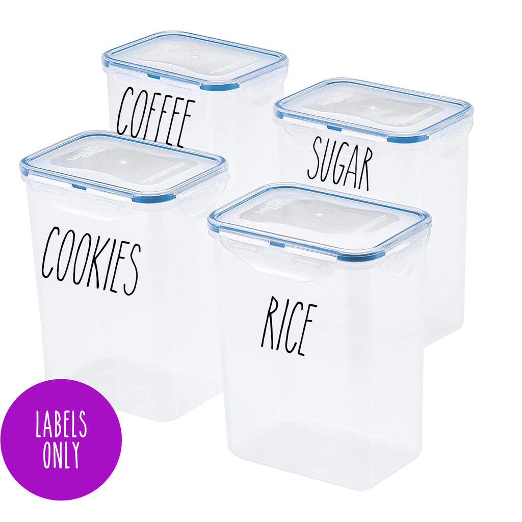 Canister Labels, Canister Decals, Farmhouse Style Labels, Pantry Organization