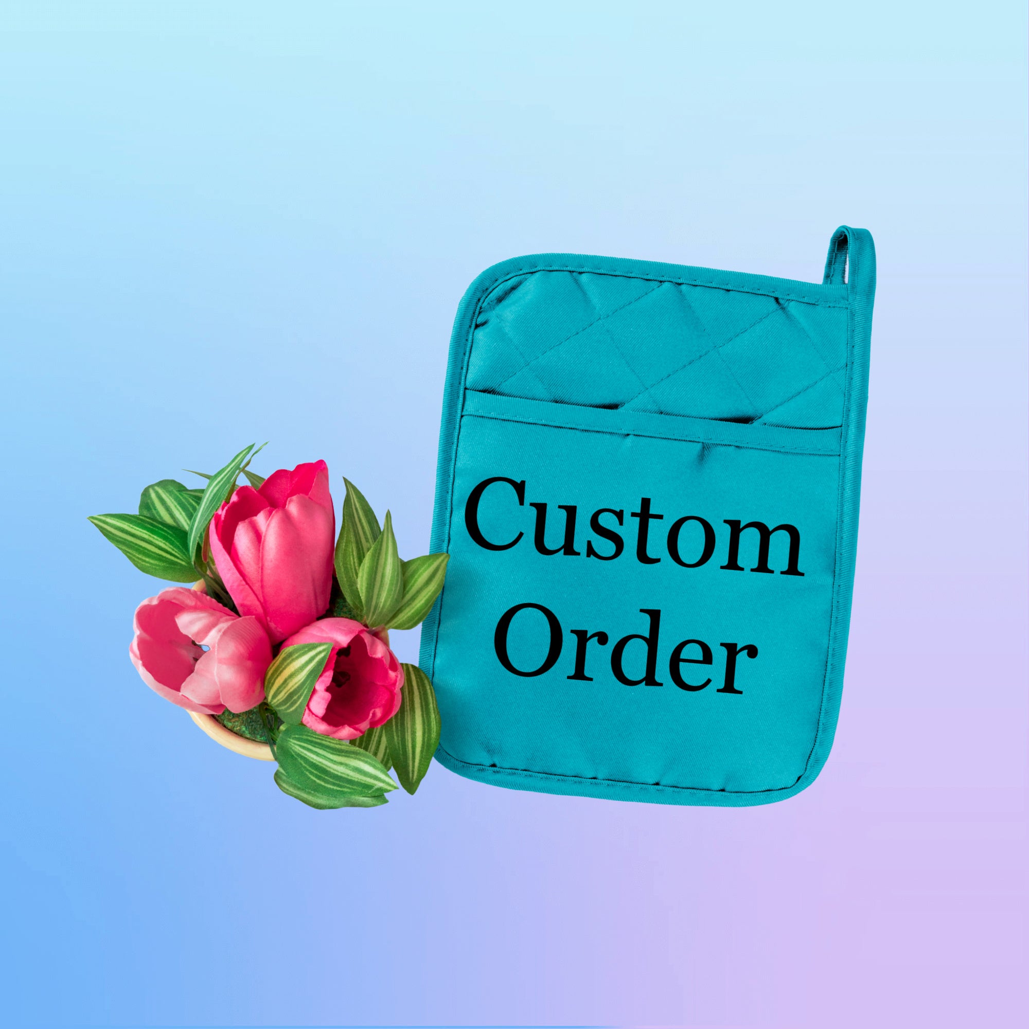 Custom Request Potholder - Design Your Own Kitchen Oven Mitts-Pot Holders - Housewarming Gifts - Personalized Gift Giving Idea