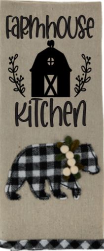 Buffalo Plaid Tea Towel, Personalized Tea Towel, Buffalo Plaid, Tea Towel