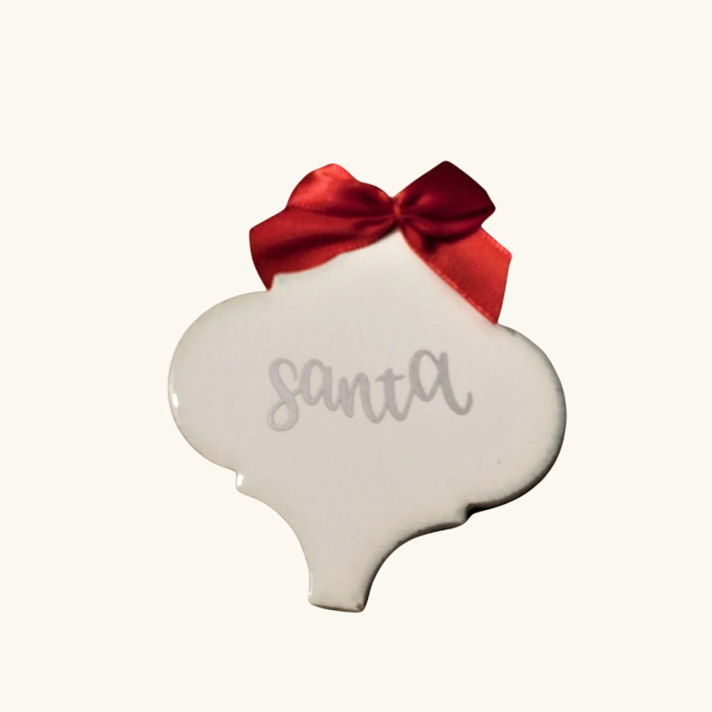 Handmade Ceramic Tile Christmas Ornament
