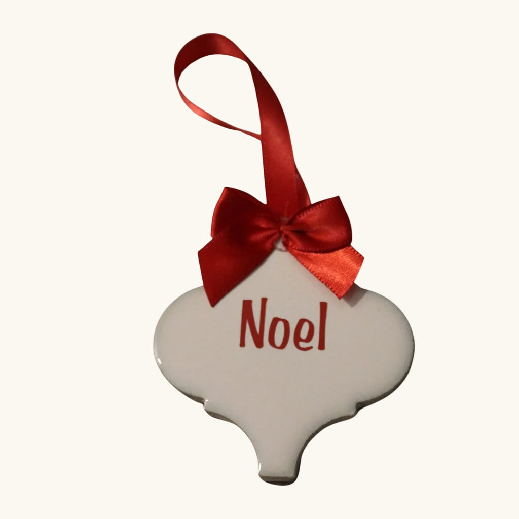 Handmade Ceramic Tile Christmas Ornament