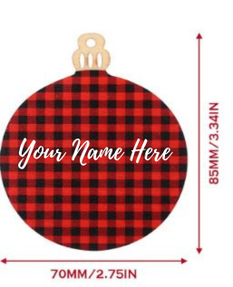 Buffalo Plaid Ornaments