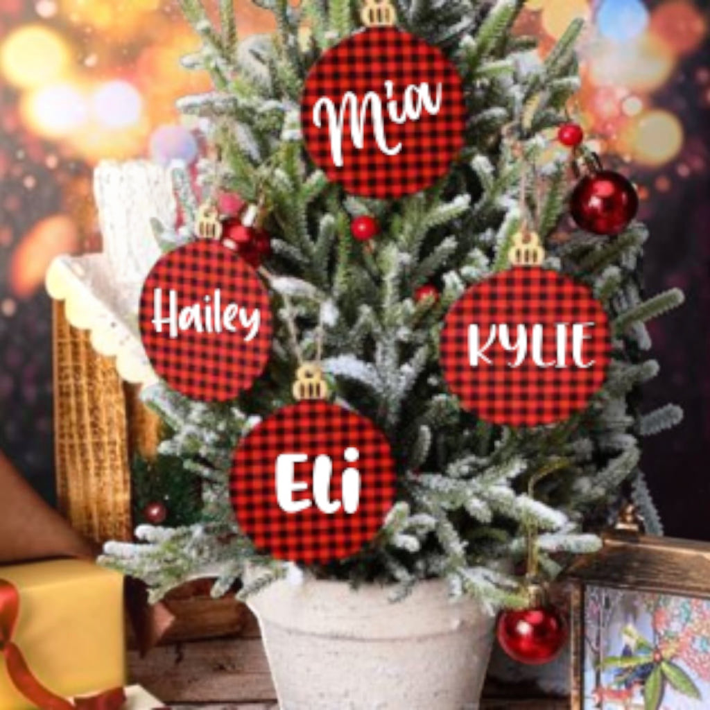 Buffalo Plaid Ornaments