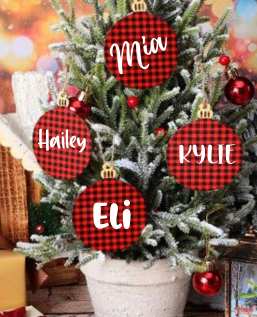 Buffalo Plaid Ornaments