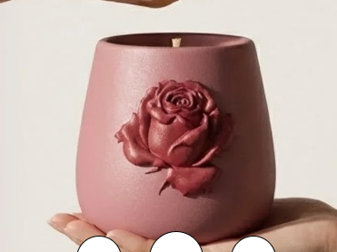Sculpted Rose Embossed Ceramic Vase