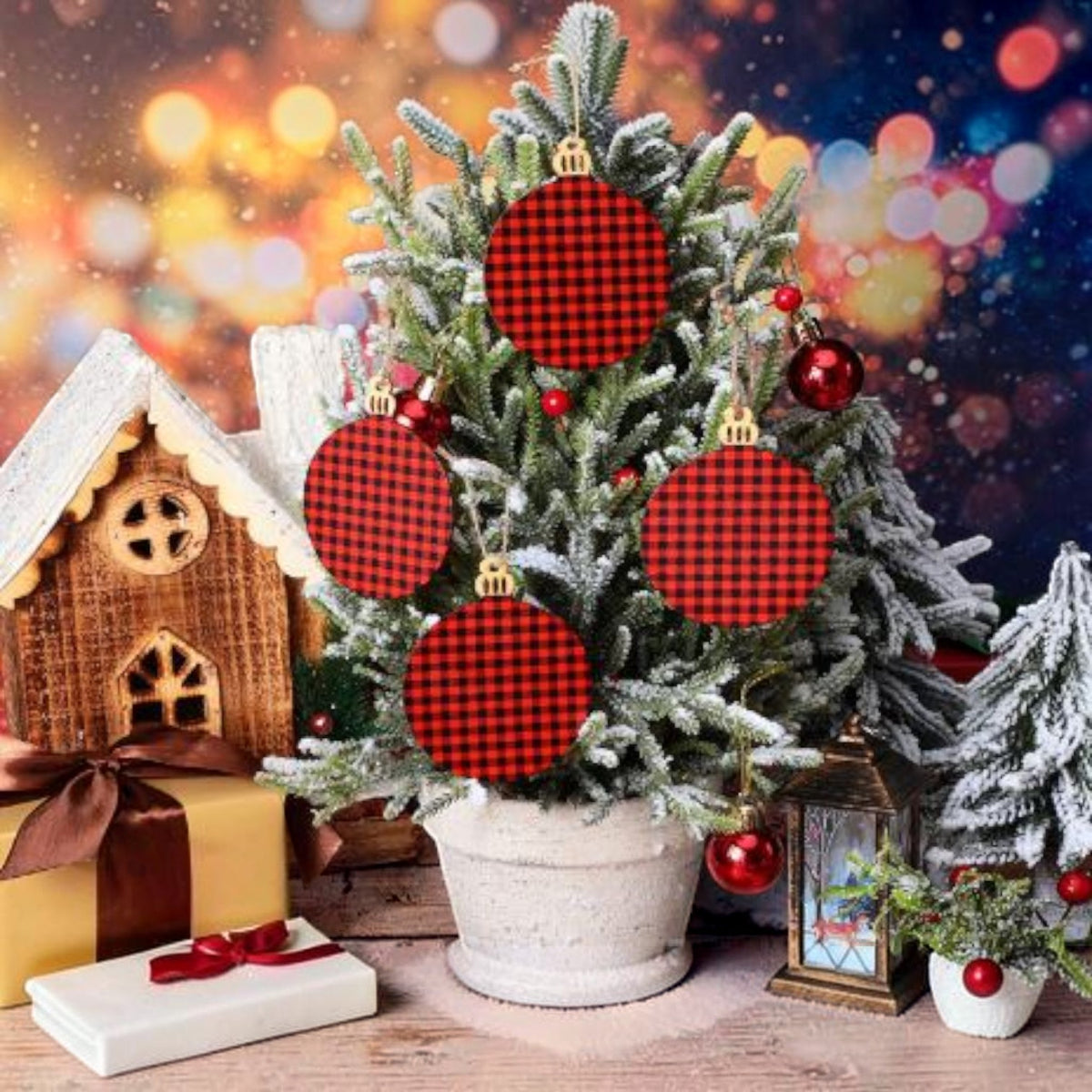 Buffalo Plaid Ornaments