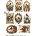 A4 Winter Songbirds AB Studios Rice Paper