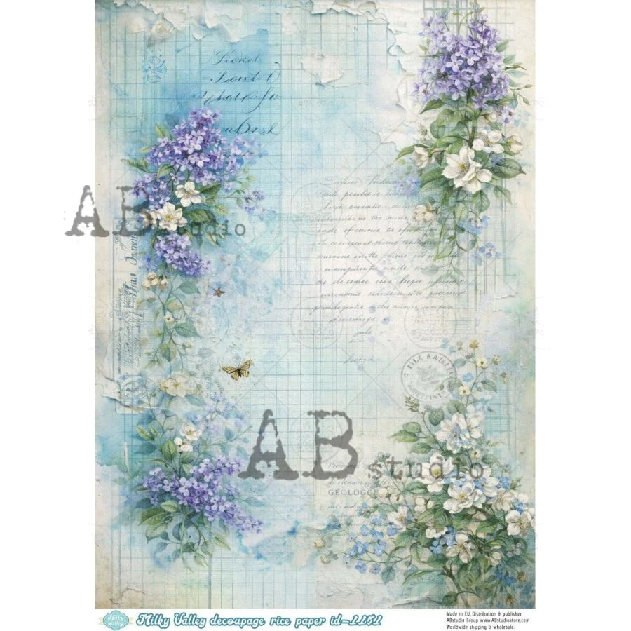 Milky Valley Vintage Lilac Frame A4