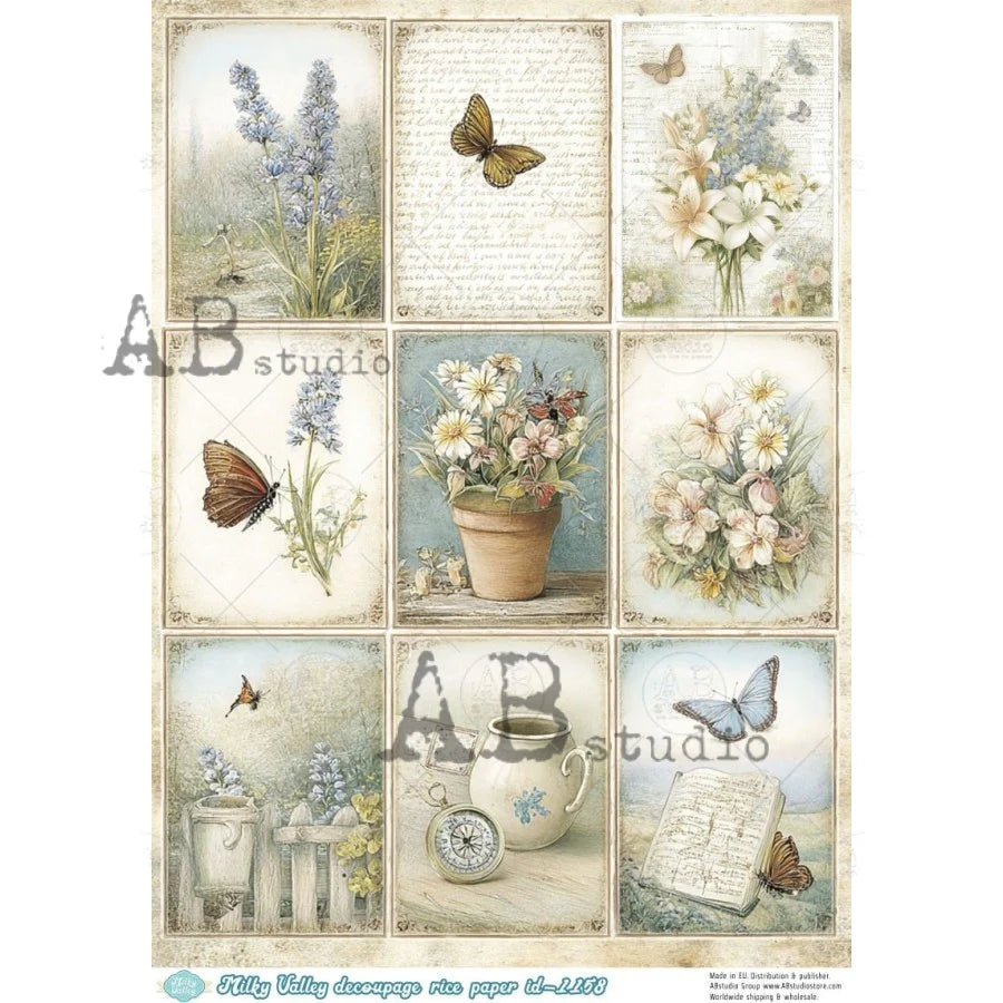 Milky Valley Vintage Garden Tile Collection