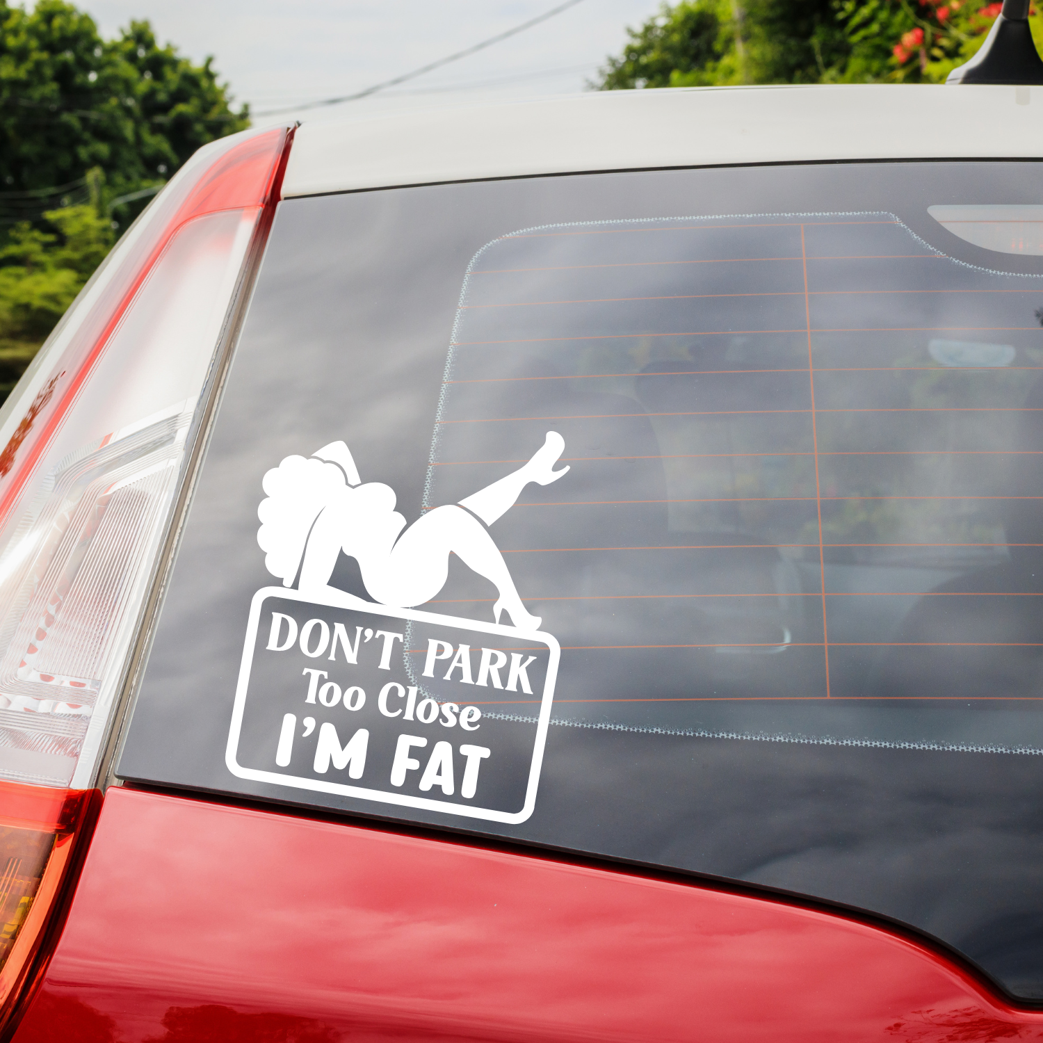 Don't Park Too Close Im Chunky Car Truck Van Vinyl Decal Sticker
