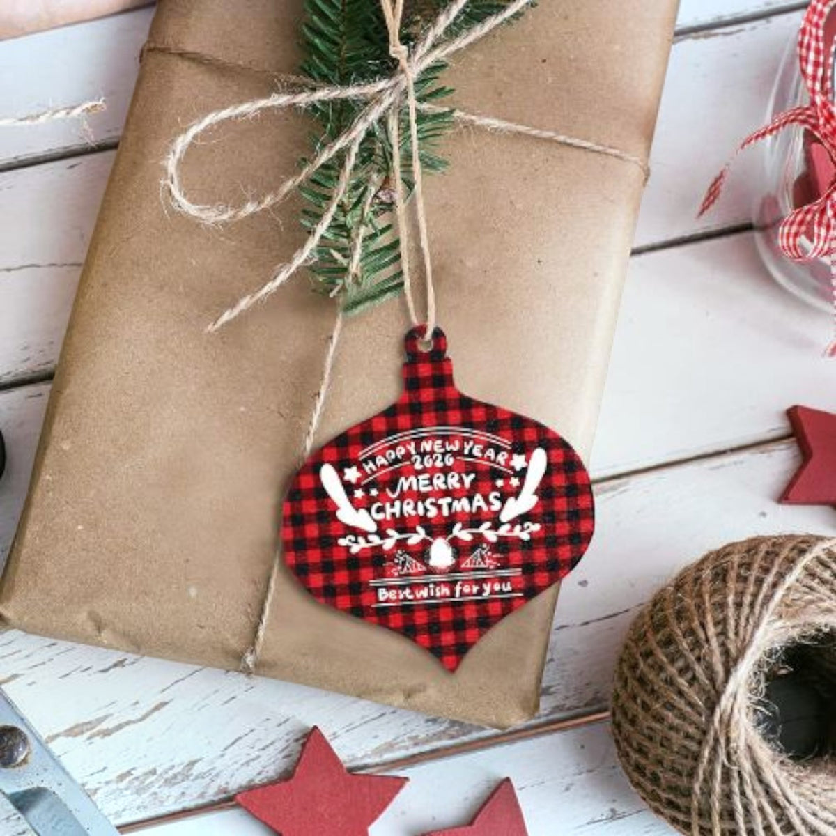 Buffalo Plaid Ornaments