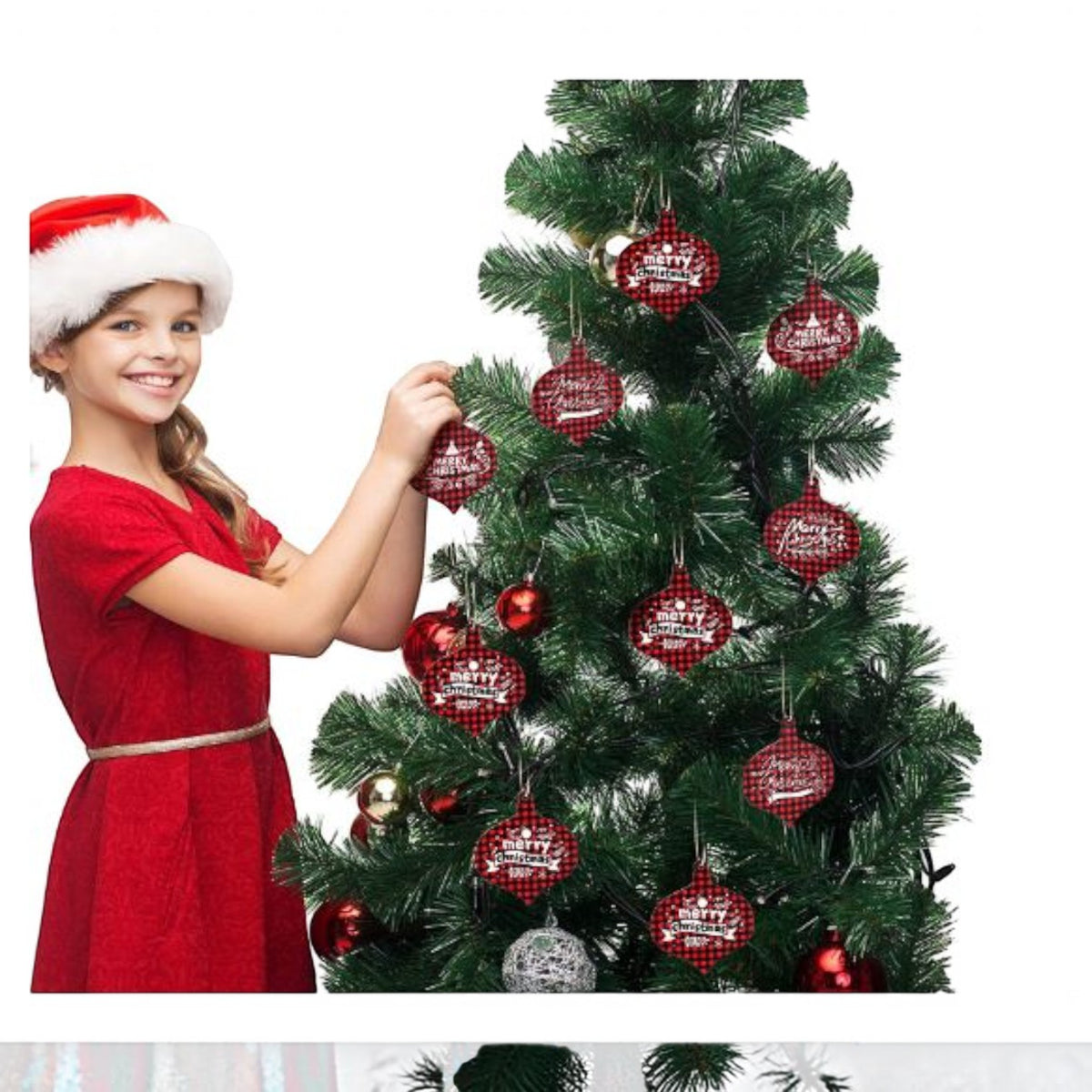 Buffalo Plaid Ornaments