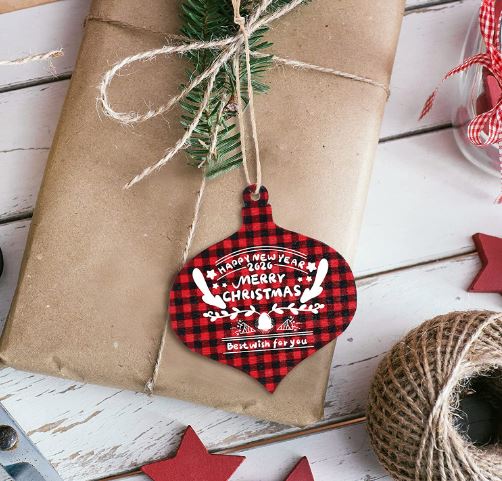 Buffalo Plaid Ornaments